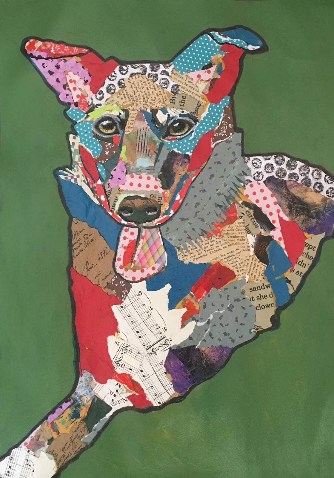Art Room Britt: Paper Collage Pets - Adult Class